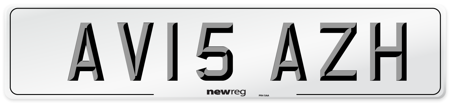 AV15 AZH Number Plate from New Reg